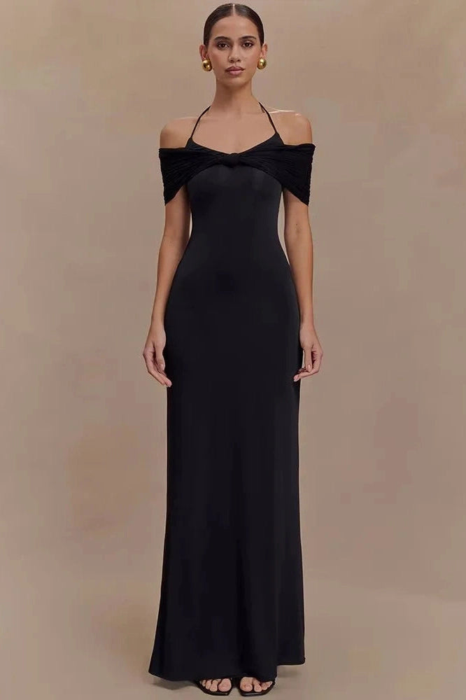 Glorol - Off-Shoulder Strapless Sleeveless Backless Maxi Dress