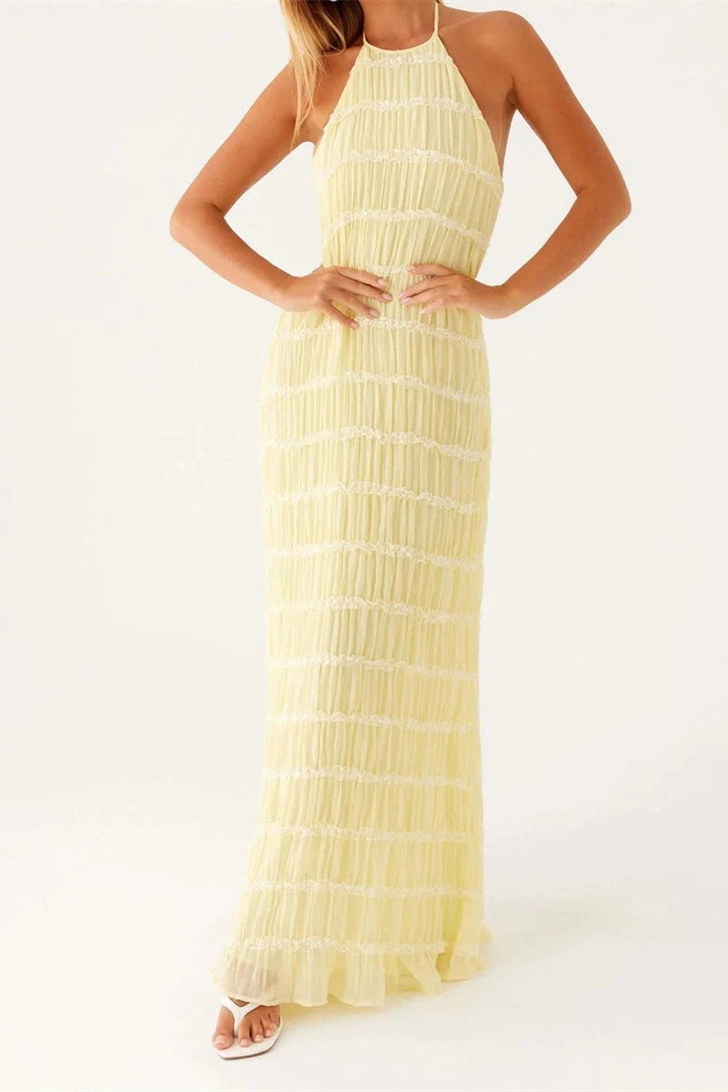 Glorol - Bodycon Sleeveless Backless Maxi Dress