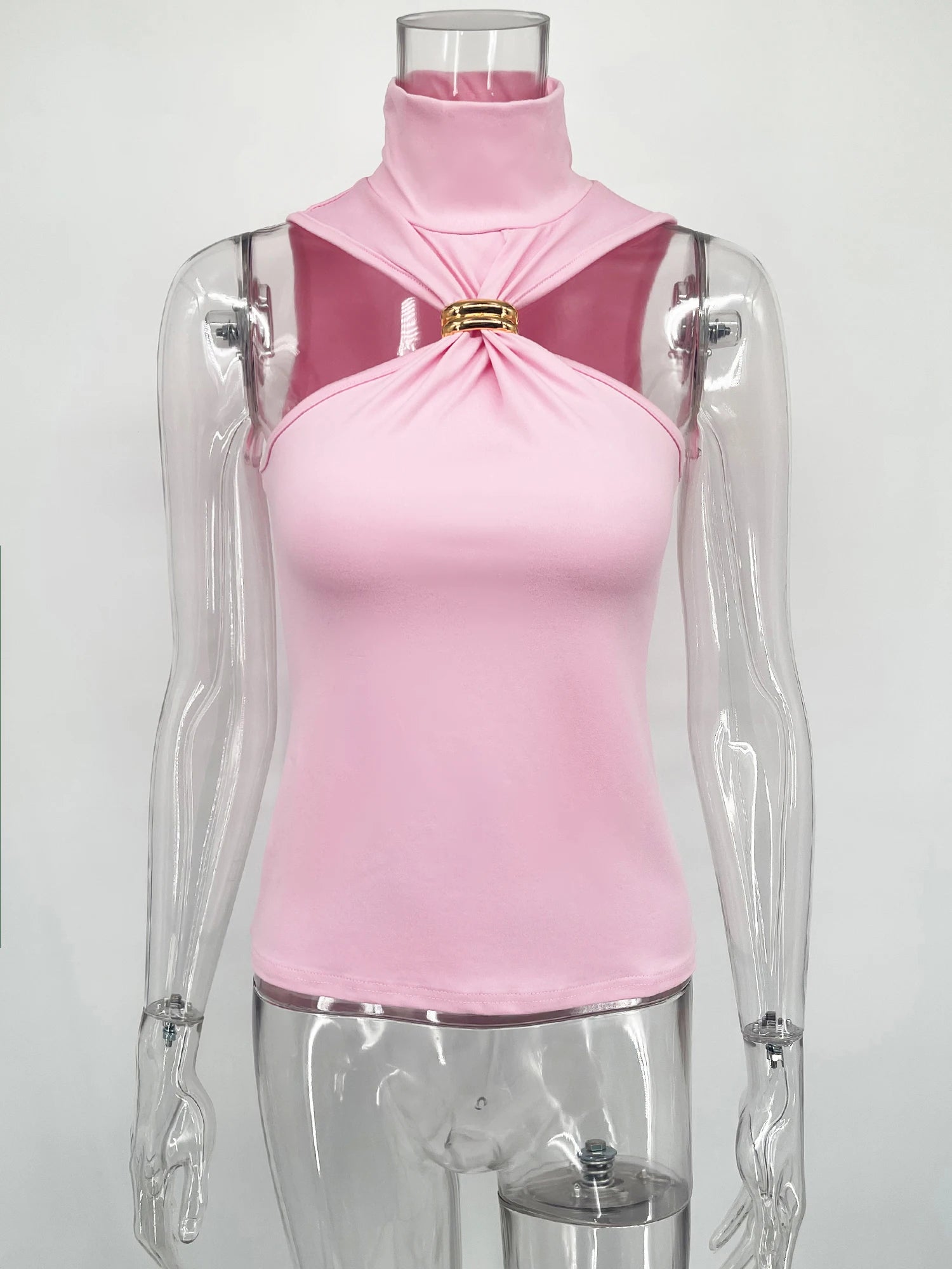 Glorol - Sleeveless Off-Shoulder Slim Top