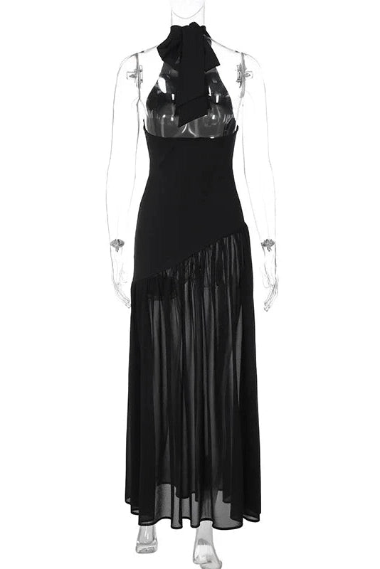 Glorol - Elegant Slim Sleeveless High Waist Maxi Dress