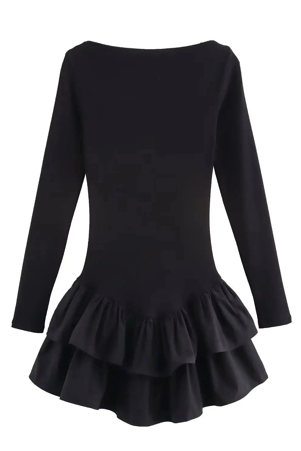 Glorol - Elegant Long Sleeve Slim Mini Dress