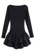 Glorol - Elegant Long Sleeve Slim Mini Dress