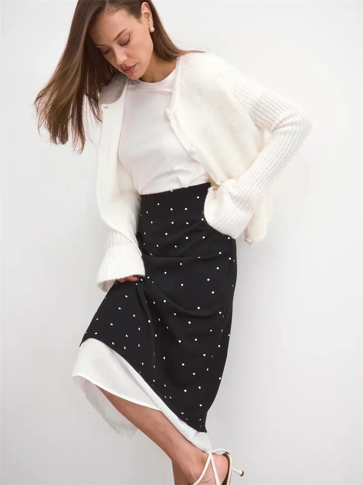 Glorol - High Waist Patchwork Skirt