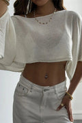 Glorol - See-Through One-Shoulder Loose Top