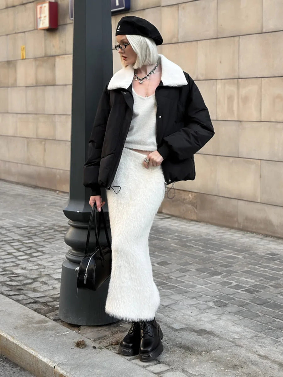 Glorol - High Waisted Slim Fit Windproof Skirt
