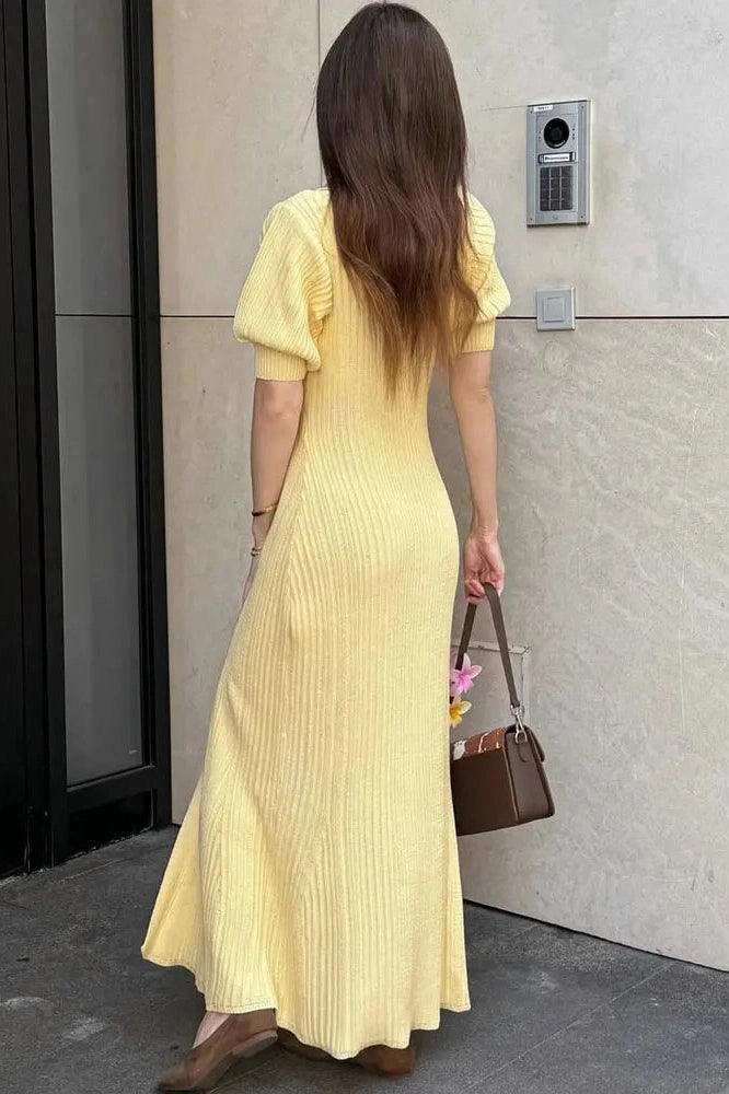 Glorol - Elegant Short Sleeves Loose Maxi Dress