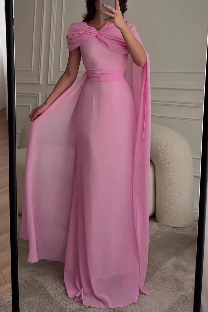 Glorol - Elegant High Waist Slim Maxi Dress