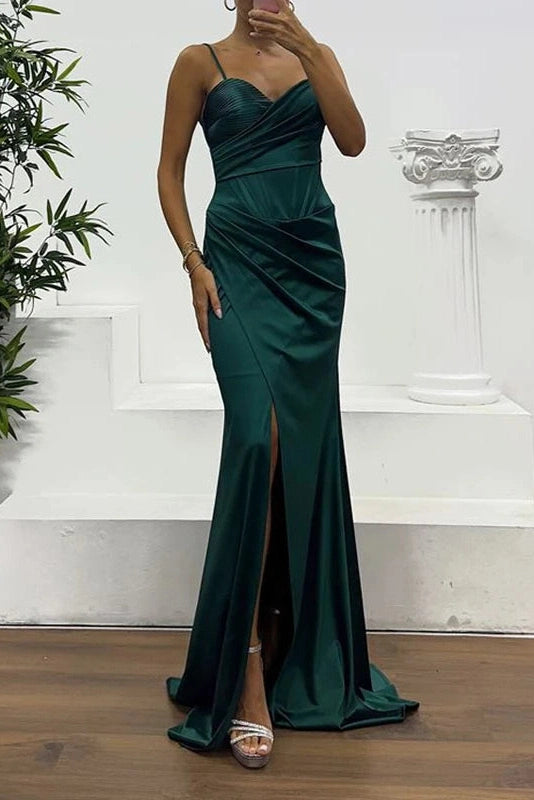 Glorol - Hollow Out High Waist Split Sleeveless Maxi Dress