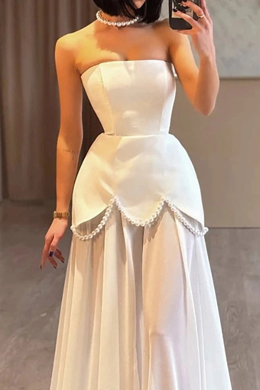 Glorol - Elegant Pleated Sleeveless Maxi Dress