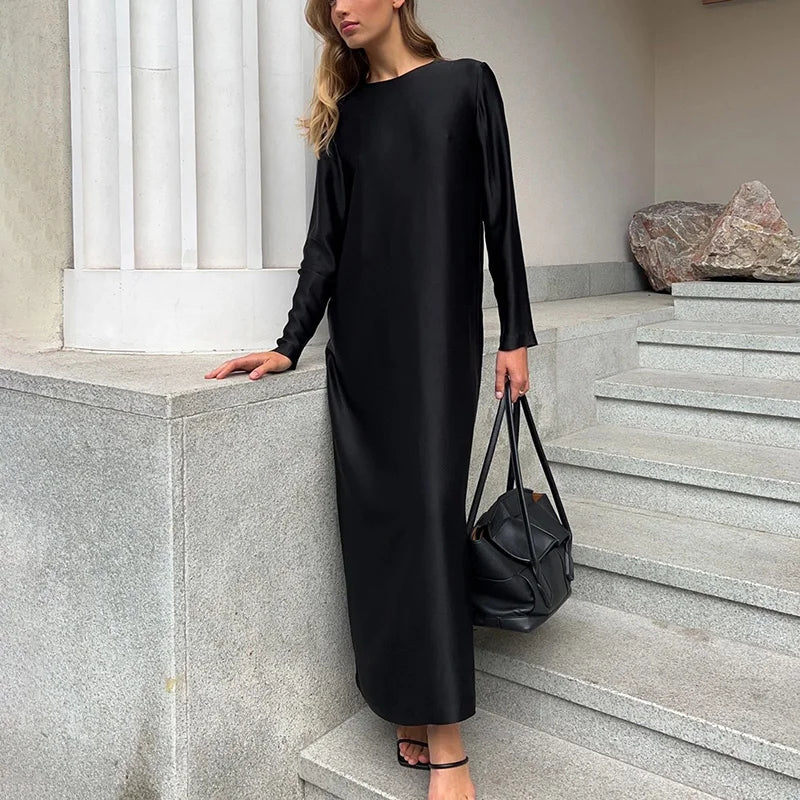 Glorol - Patchwork High Waist Split Maxi Dress