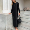 Glorol - Patchwork High Waist Split Maxi Dress
