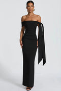 Glorol - Off-Shoulder Strapless Sleeveless Backless Bodycon Maxi Dress
