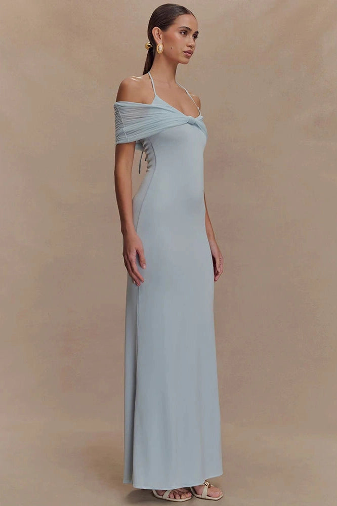Glorol - Off-Shoulder Strapless Sleeveless Backless Maxi Dress