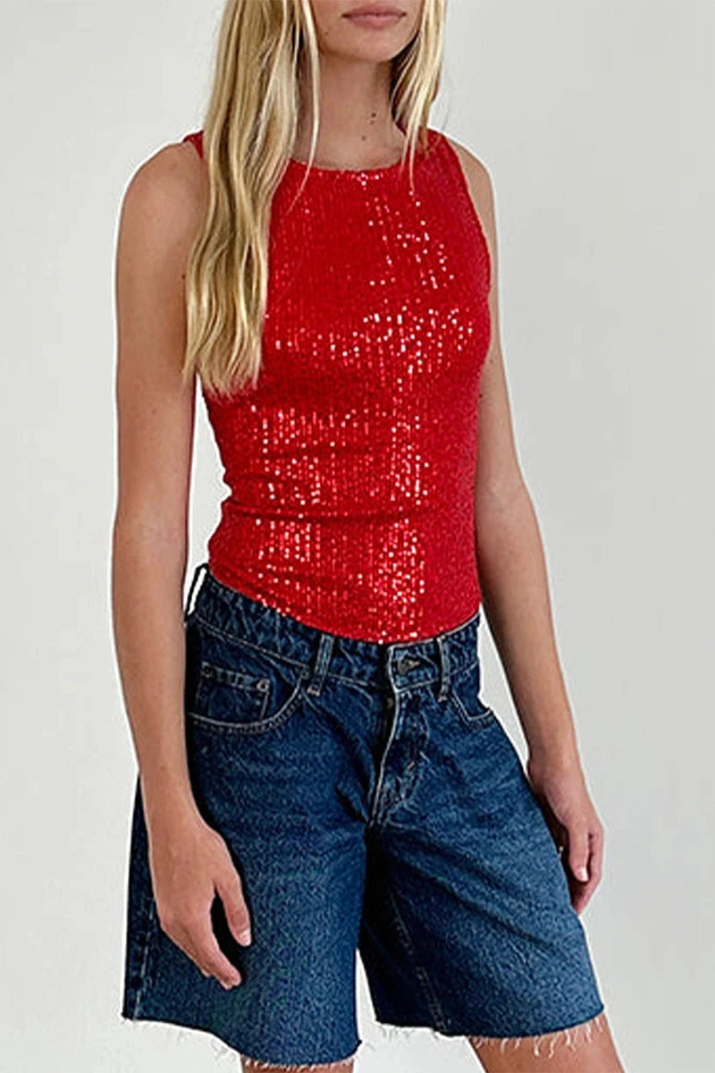 Glorol - Sleeveless Slim Fit Top