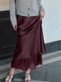 Glorol - Elegant High Waist Patchwork Skirt