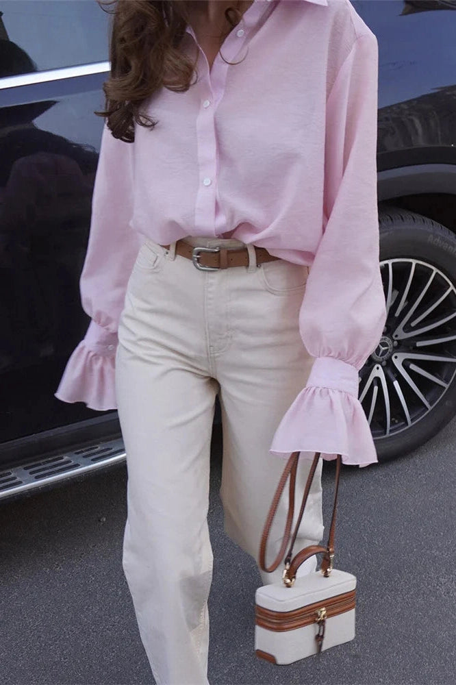 Glorol - Long Sleeve Patchwork Slim See-Through Top