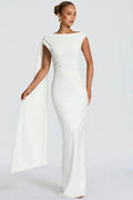 Glorol - Sleeveless One Shoulder High Waist Bodycon Maxi Dress