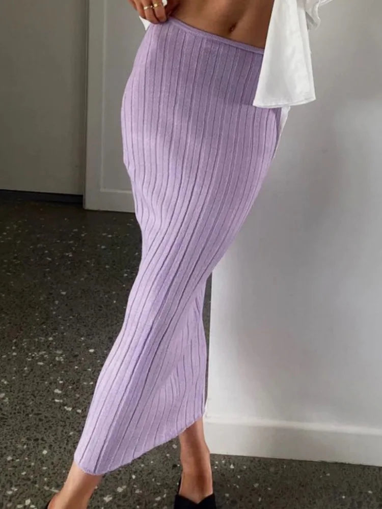 Glorol - Dropped Waist See Through Cover-Up Skirt