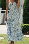 Glorol - Elegant Sleeveless Tie-Up Maxi Dress