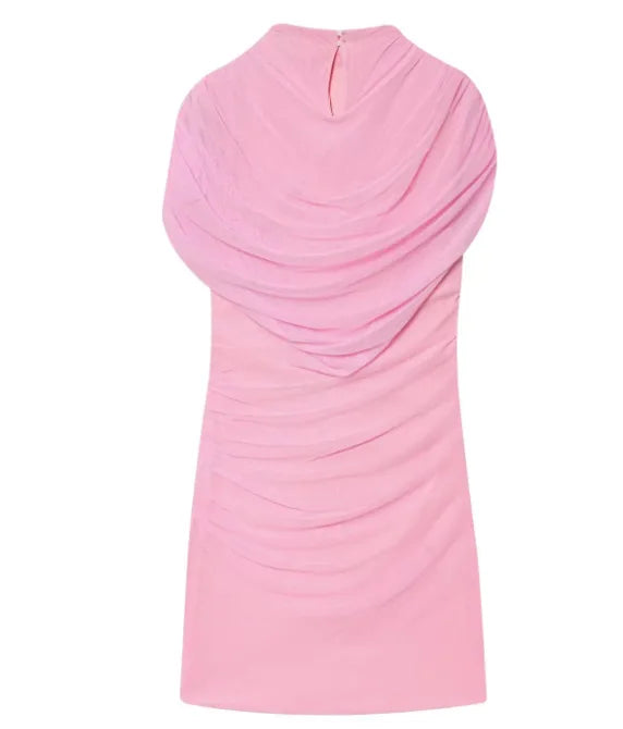 Glorol - Elegant Patchwork See-Through Mini Dress