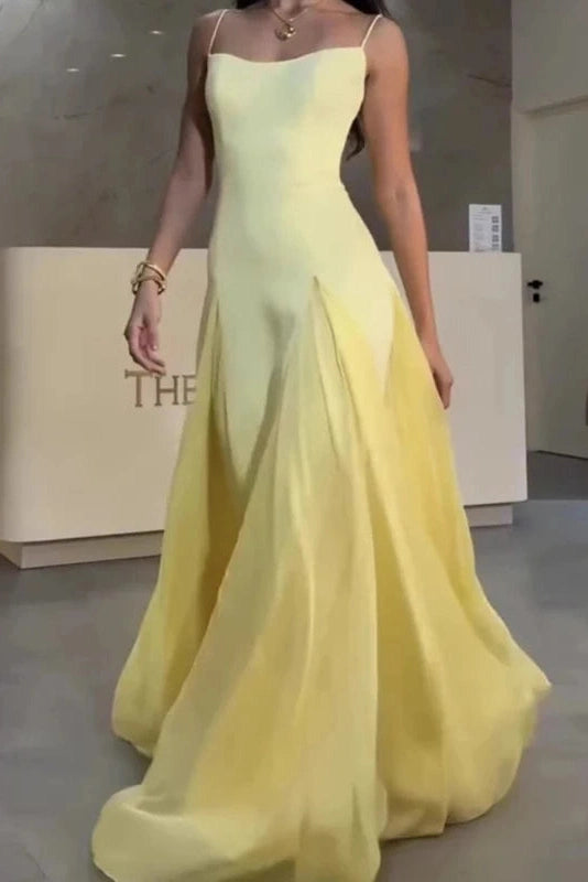 Glorol - Elegant Backless High Waist Pleated Sleeveless Maxi Dress