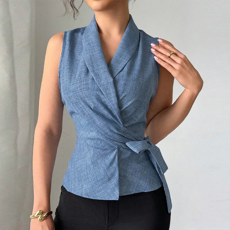 Glorol - Elegant Sleeveless Slim Top