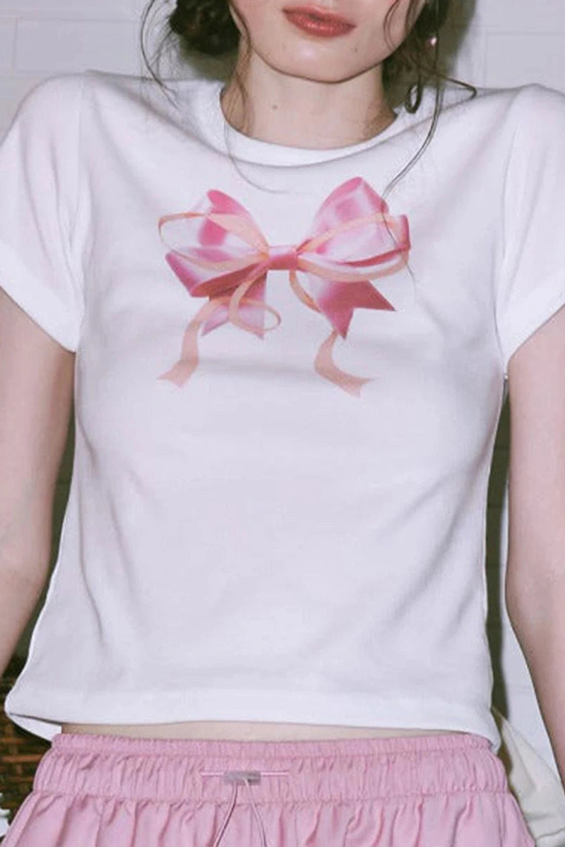 Glorol - Short Sleeve Printed Loose Fit Top