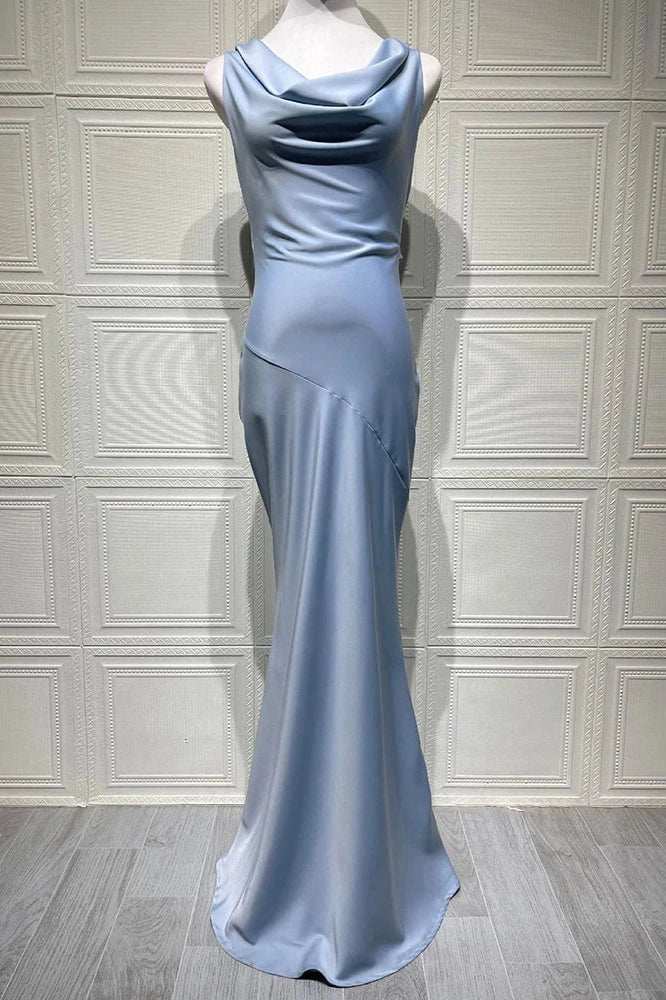 Glorol - Backless Sleeveless Lace-up Bodycon Maxi Dress