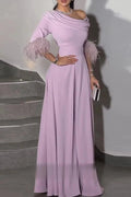 Glorol - Patchwork Elegant High Waisted Wide Leg Jumpsuit