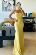 Glorol - Elegant Off Shoulder Slim Strapless High Waist Maxi Dress