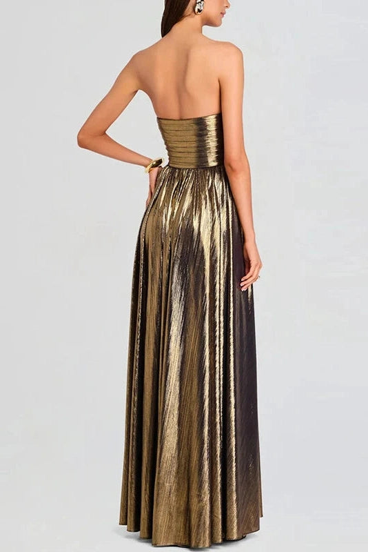 Glorol - Elegant Off-Shoulder High Waist Slim Maxi Dress