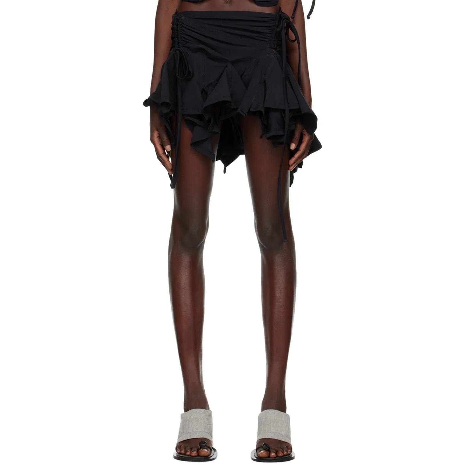 Glorol - Gothic Punk Tie-Up Skirt