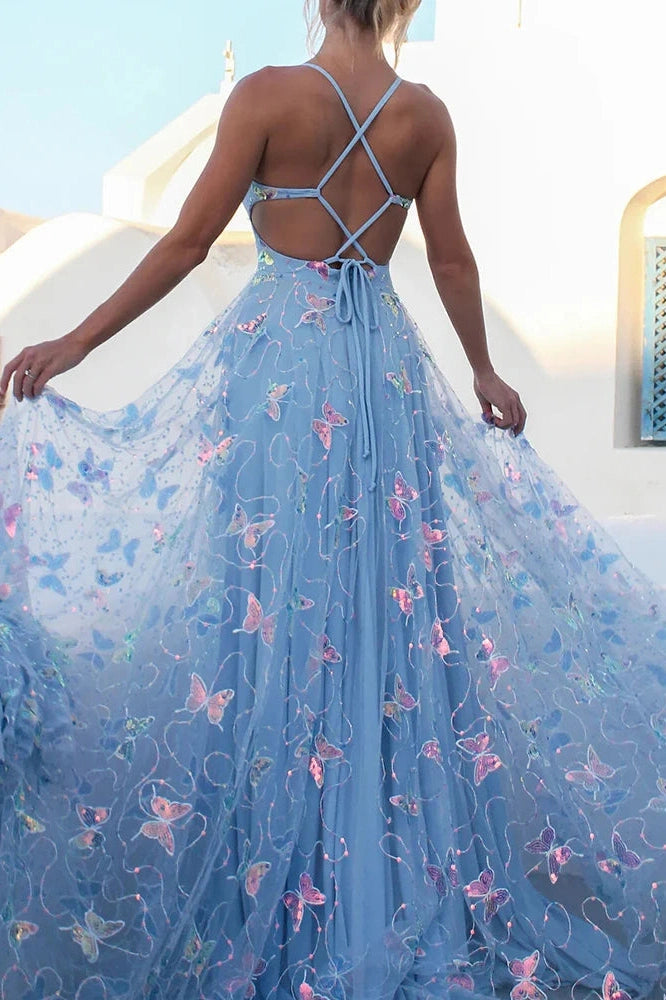 Glorol - Elegant Sleeveless Pleated High Waist V-Neck Maxi Dress