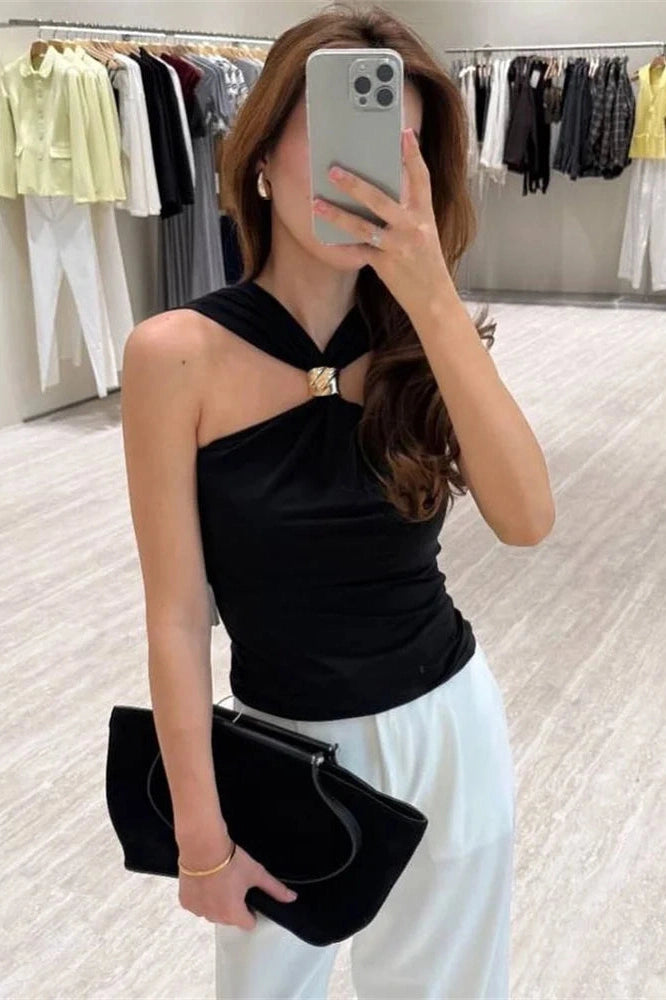 Glorol - Backless Patchwork Top