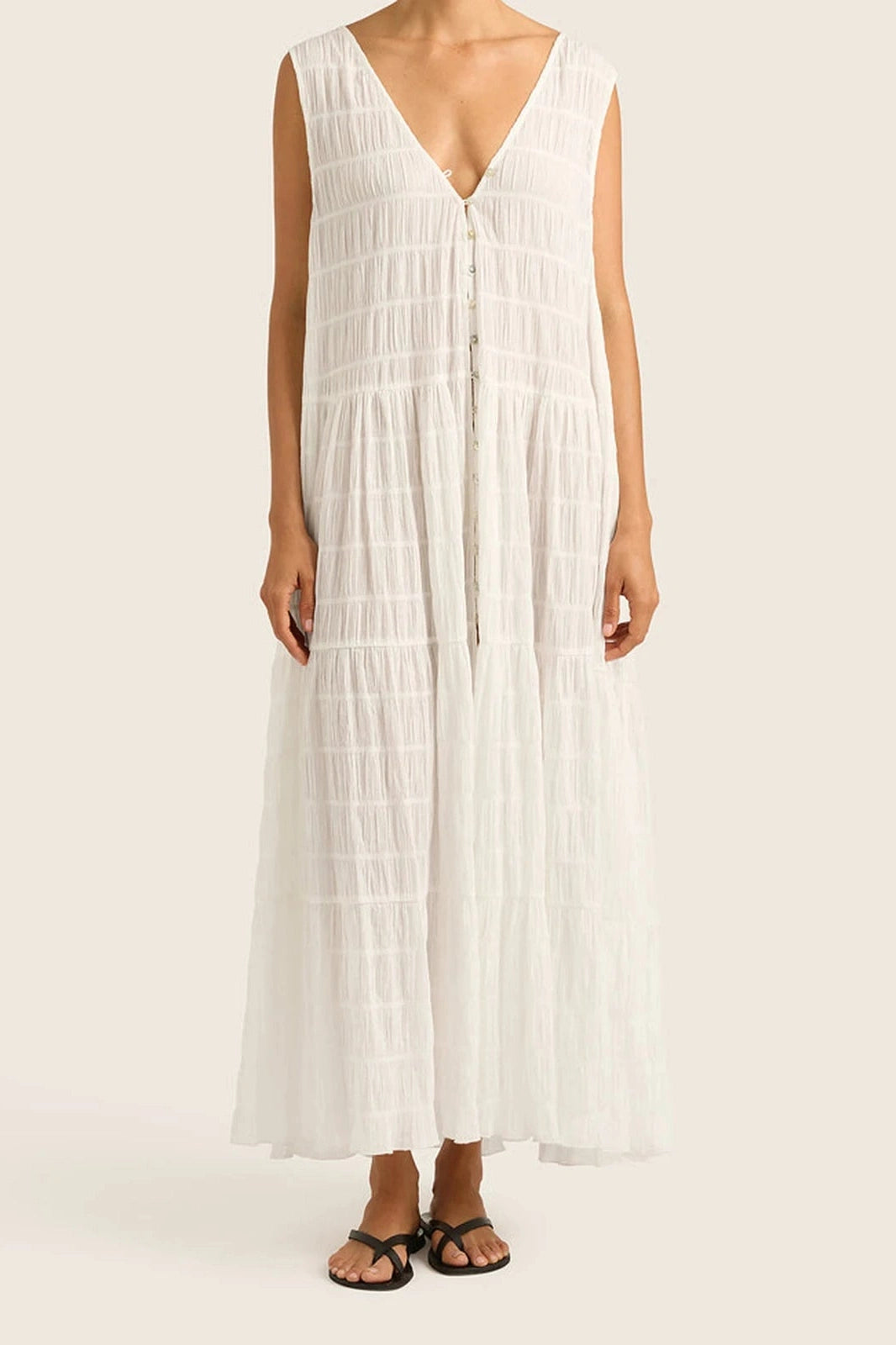 Glorol - Elegant Sleeveless Loose Maxi Dress