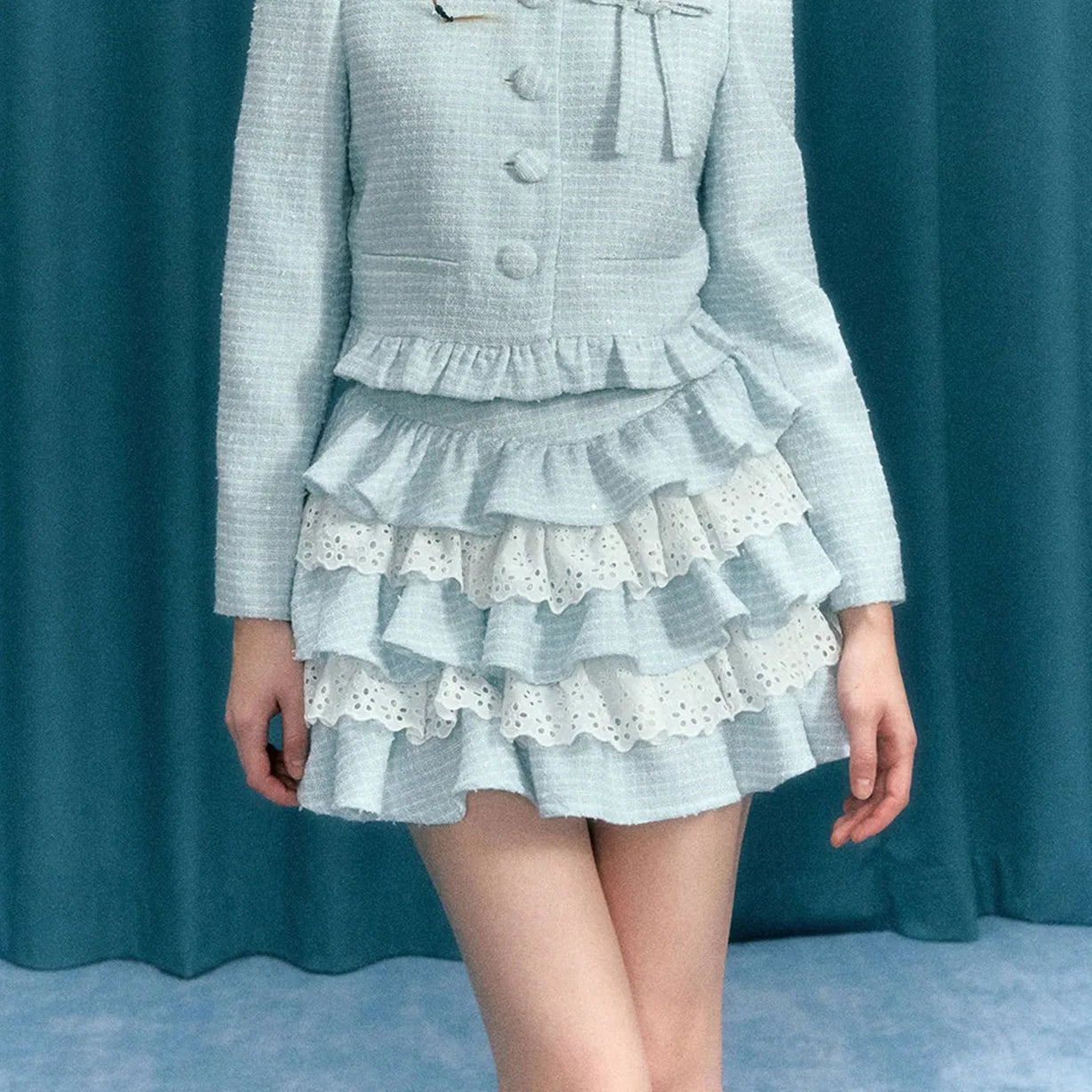Glorol - Kawaii Layered High Waist Lace Skirt