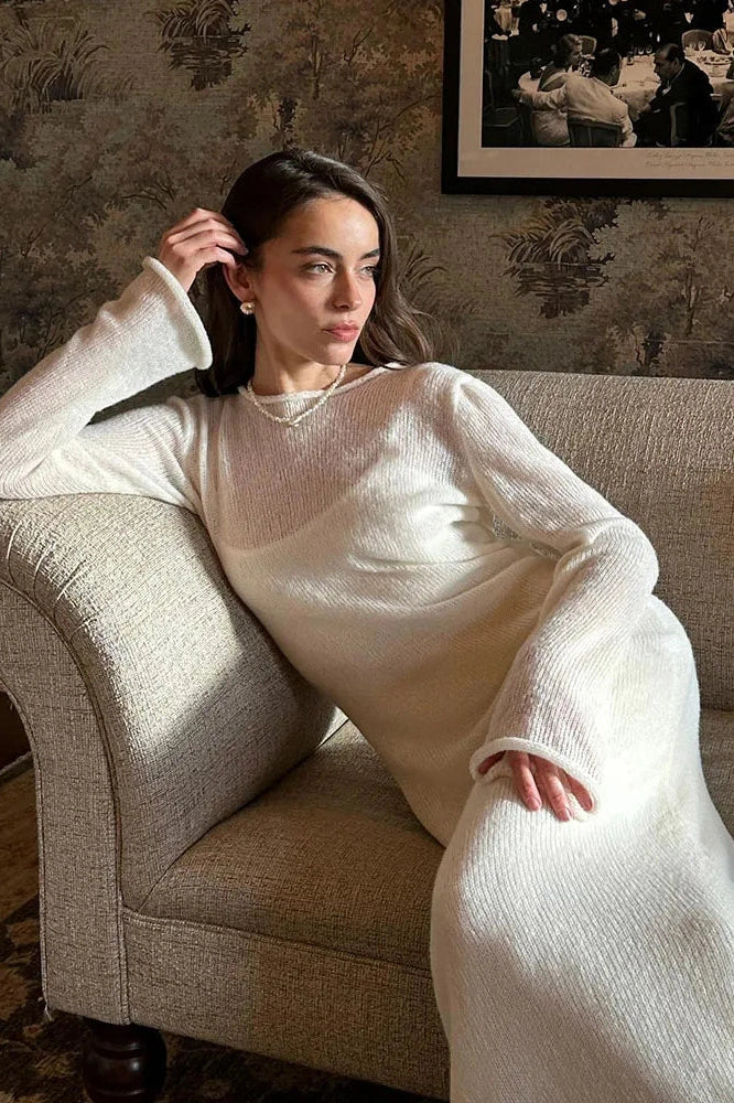 See-Through 2 Piece Maxi Dress