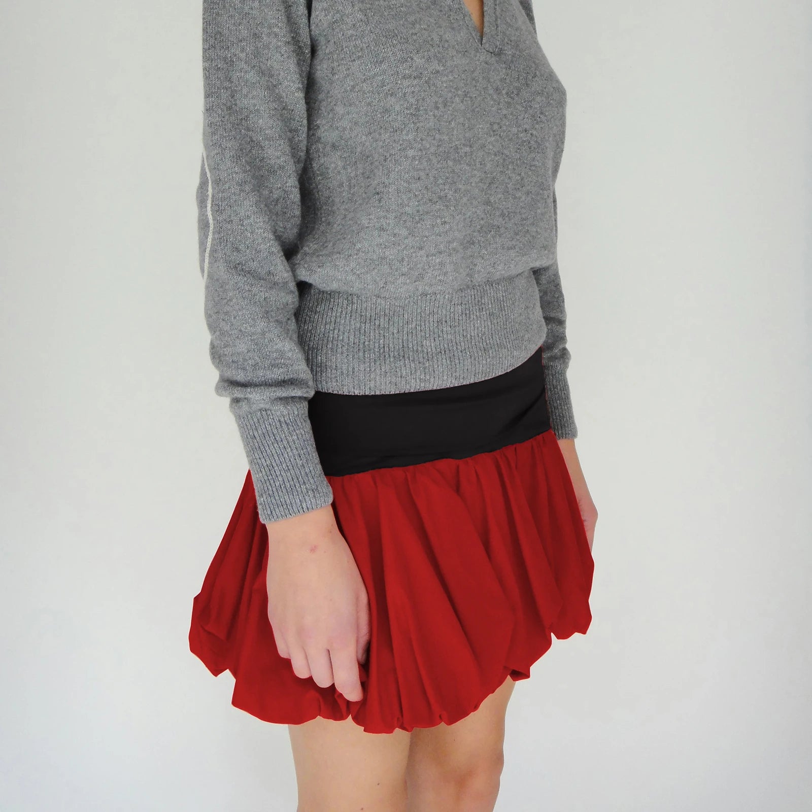 Glorol - Bubble Elastic Waist Pleated Skirt