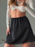 Glorol - Chic High Elastic Waist Lace Skirt