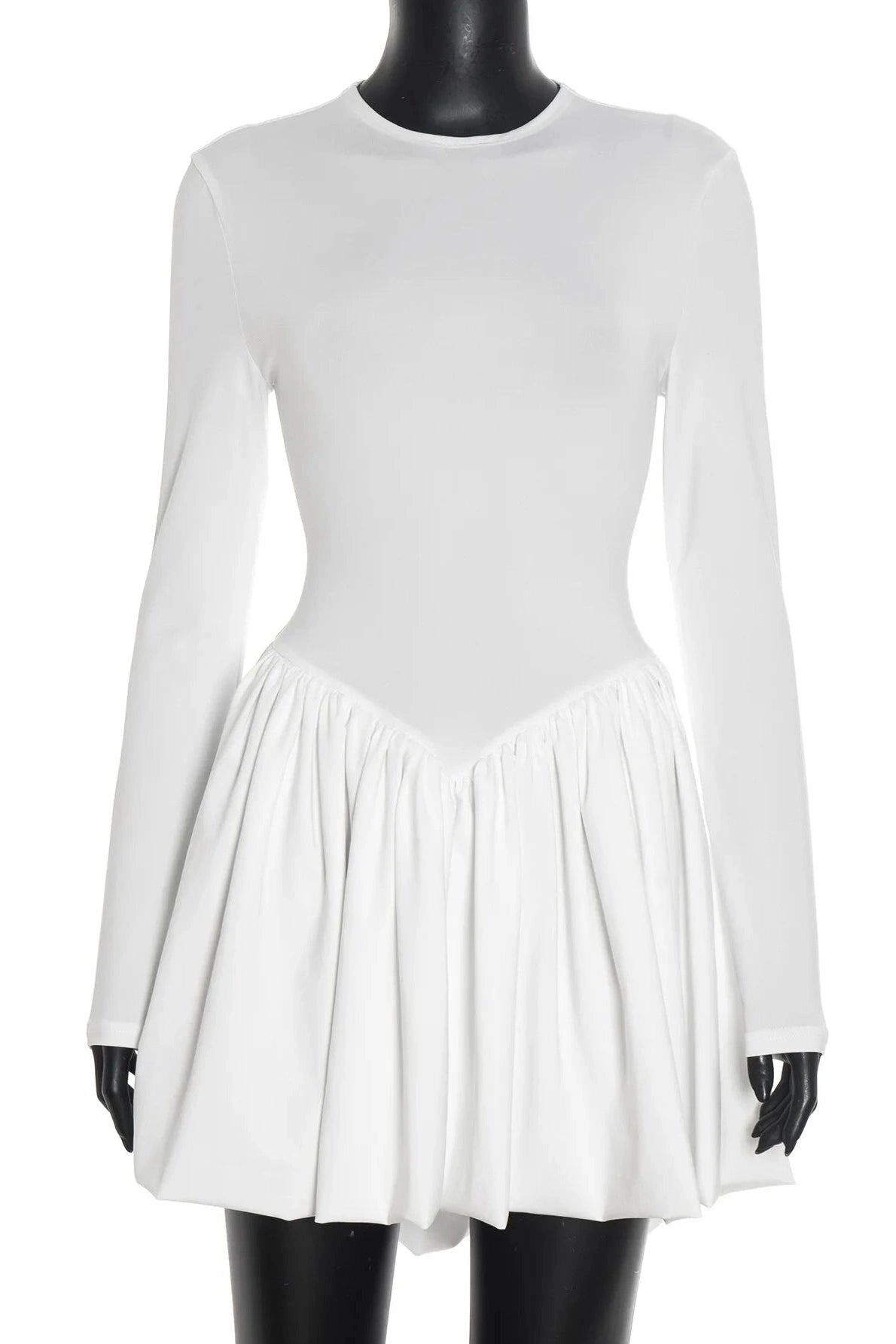 Glorol - Elegant Hollow Button Slim High Waist Mini Dress