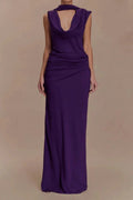 Glorol - Elegant Hollow Sleeveless Slim Maxi Dress