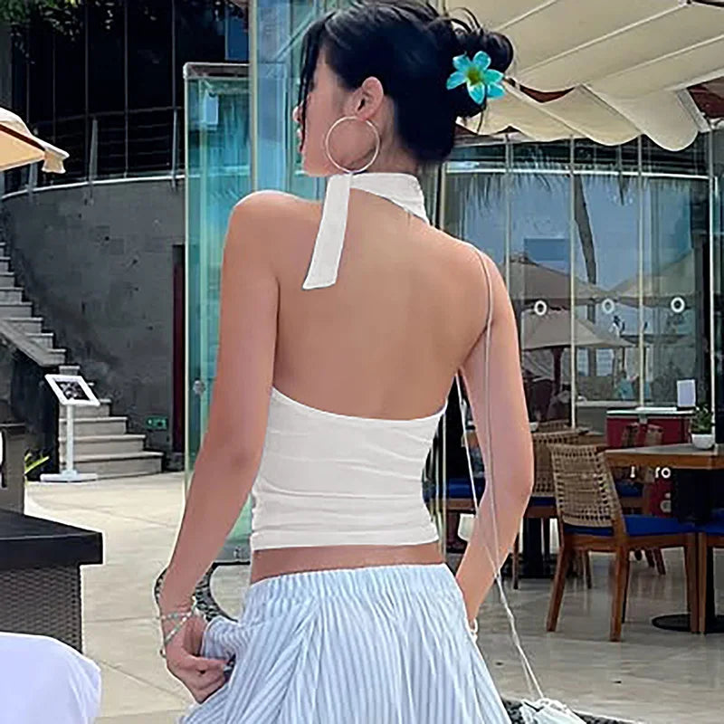 Glorol - Backless Slim Sleeveless Top