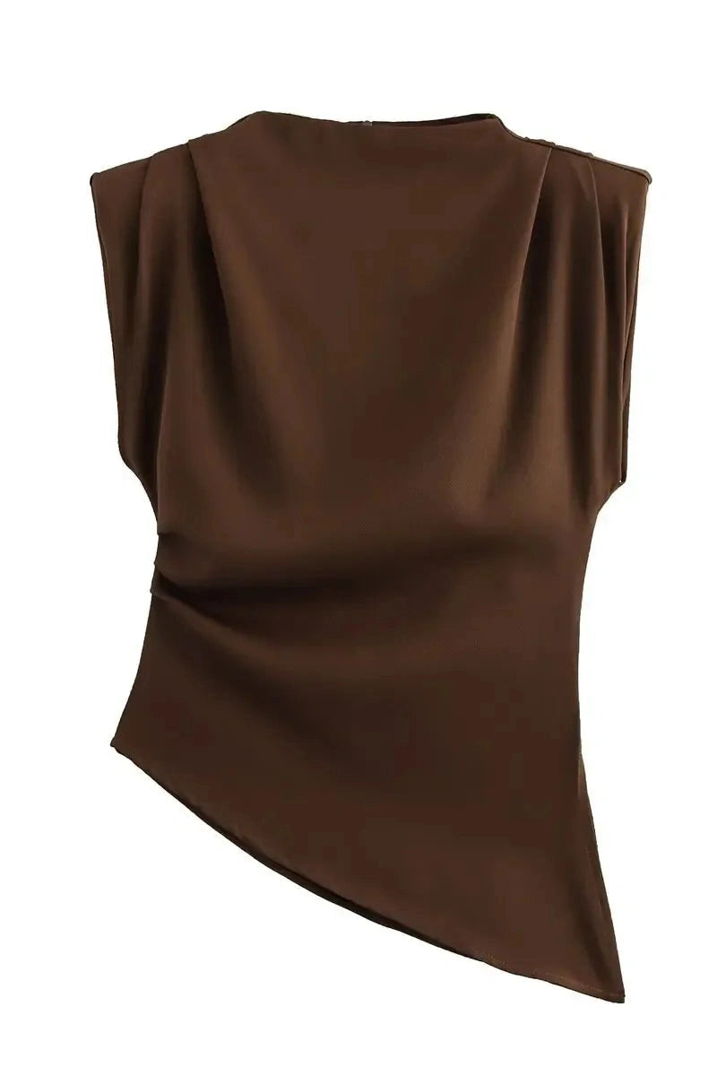 Glorol - Sleeveless Irregular Top