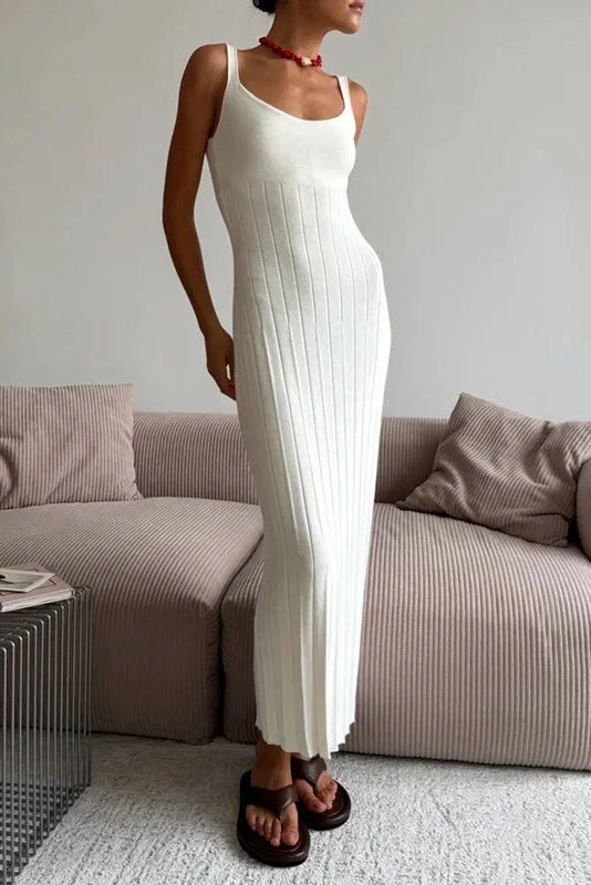 Glorol - Backless High Waist Sleeveless Slim Maxi Dress