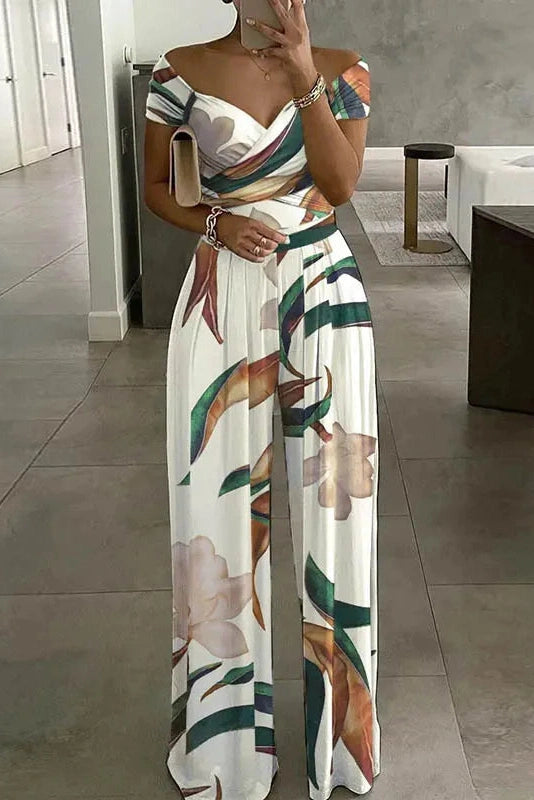 Glorol - Printed High-Waisted Jumpsuit