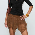 Glorol - Low Rise Floral Lace Skirt