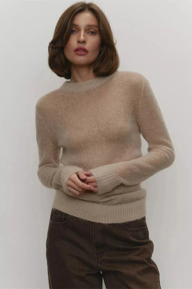 Glorol - See-Through Long Sleeve Top