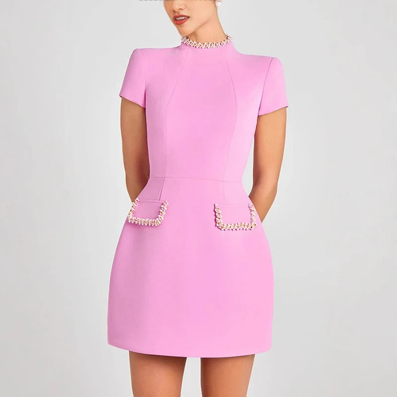 Glorol - Short Sleeve Bodycon Mini Dress