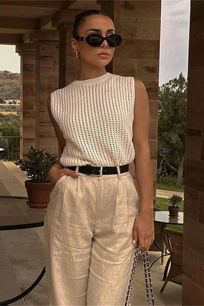 Glorol - Hollow Out Sleeveless Top