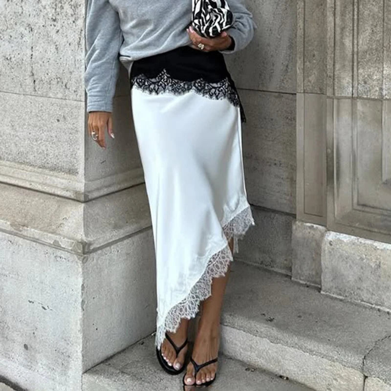 Glorol - Elegant High Waist Lace Skirt